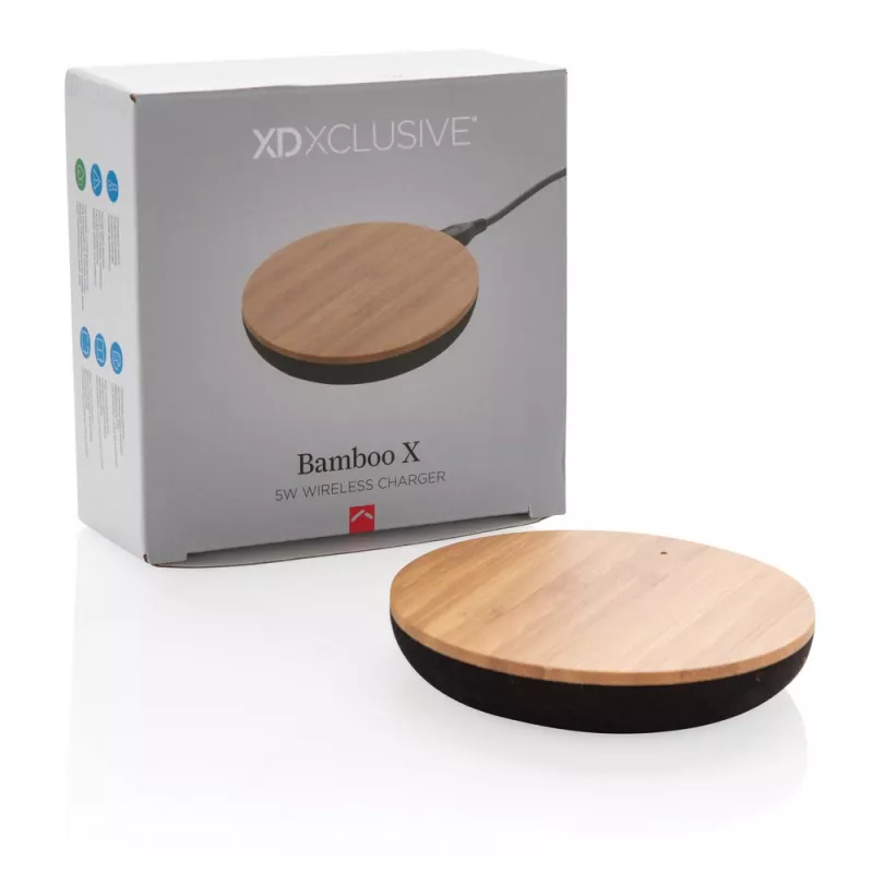 Bambusowa ładowarka bezprzewodowa 5W Bamboo X - brązowy (P308.279)