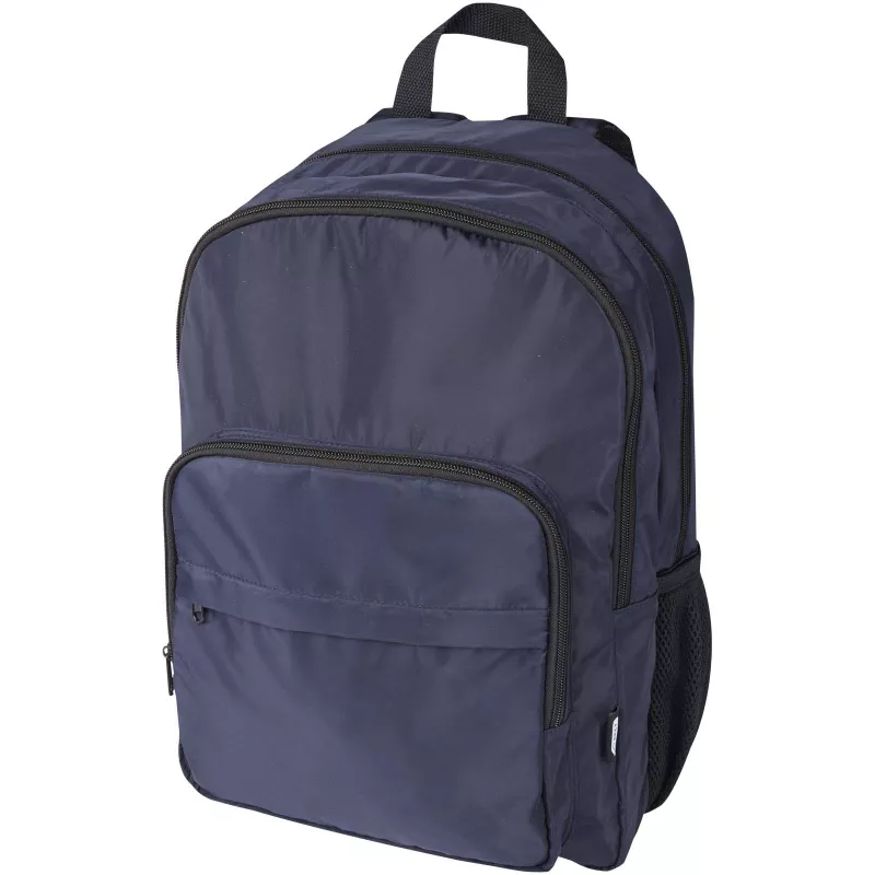 Trend Plus plecak na laptopa o przekątnej 15-cali o pojemności 20 l wykonany z materiałów z recyklingu z certyfikatem GRS - Granatowy (13008655)