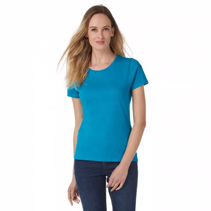 Damska koszulka reklamowa 145 g/m² B&C #E150 / WOMEN - Turquoise (440) (TW02T/E150-TURQUOISE)