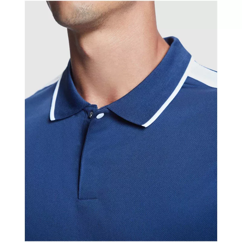 Tamil sportowa koszulka męska polo z krótkim rękawem - Biały-Navy Blue (R0402-NAVYBLUE-WHITE)