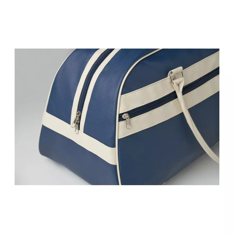 Torba sportowa z PU 21,5 l NOSTALGIC - Niebieski (MO2987-04)