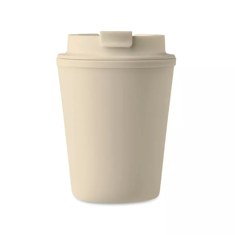 Kubek dwuścienny z PP 300 ml TRIDUS - Bezowy (MO6866-13)