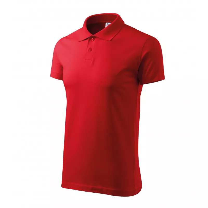 Męska koszulka polo 180 g/m² SINGLE J. 202 - Czerwony (ADLER202-CZERWONY)
