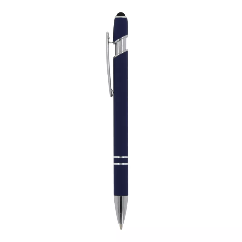 Długopis metalowy gumowany Paris - ciemnoniebieski (LT87782-N0010)