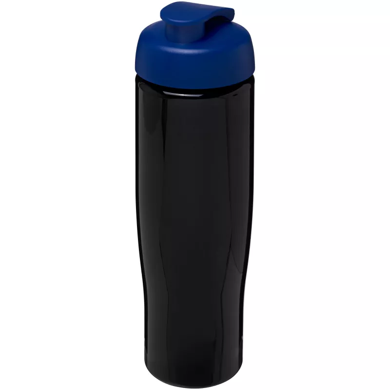 Bidon H2O Tempo® o pojemności 700 ml z wieczkiem zaciskowym - Czarny-Niebieski (21004013)