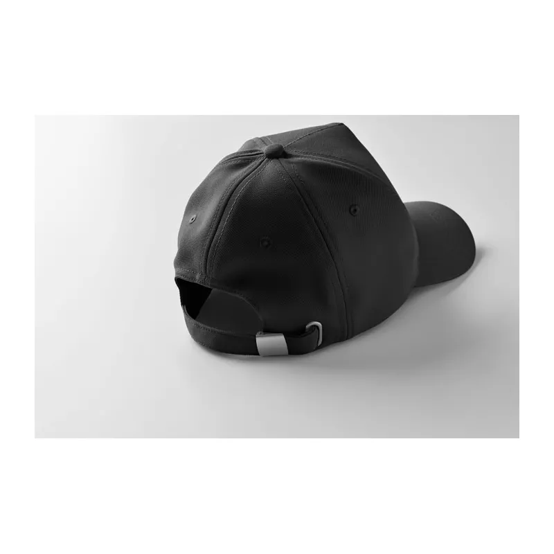 Czapka z daszkiem 5-panelowa RPET 210 g/m² SENGA - Czarny (MO6831-03)
