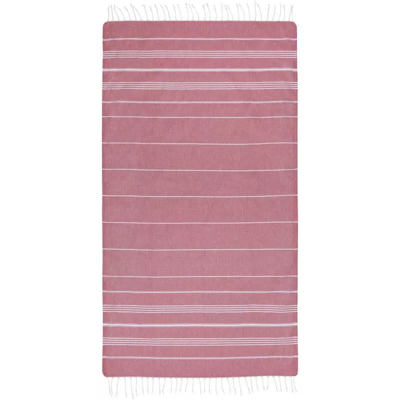 Anna bawełniany ręcznik hammam o gramaturze 180 g/m² i wymiarach 100 x 180 cm - Czerwony (11333521)