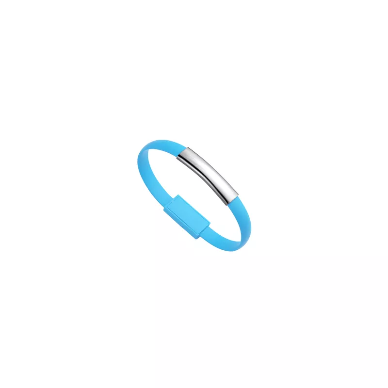 Opaska na rękę, bransoletka, kabel do ładowania i synchronizacji - niebieski (V0331-11)