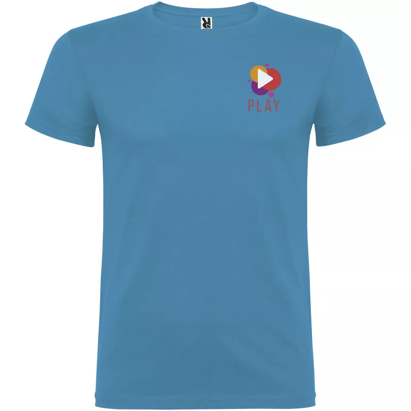 Koszulka T-shirt męska bawełniana 155 g/m² Roly Beagle - Turkusowy (R6554-TURQUOIS)