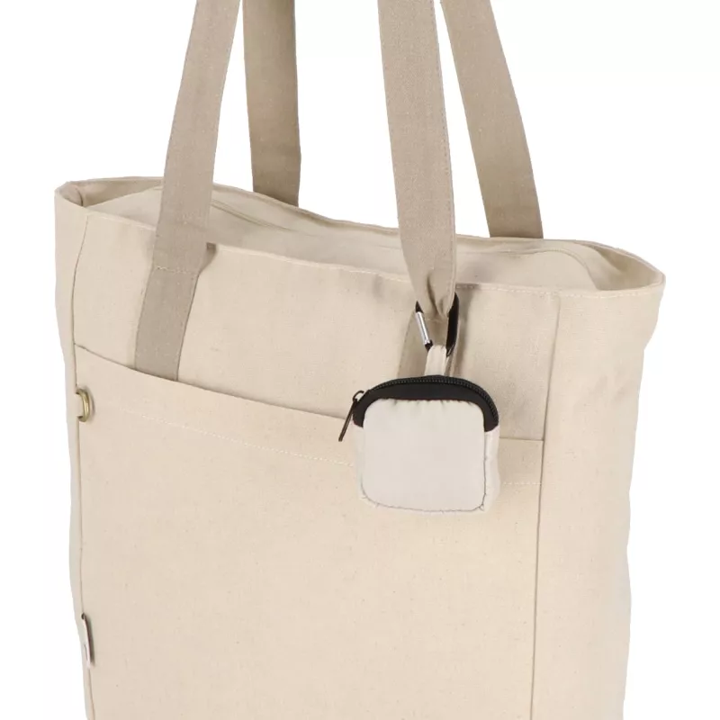 Nylonowe etui na słuchawki 6,5 x 6 cm - beżowy (LT95323-N0055)