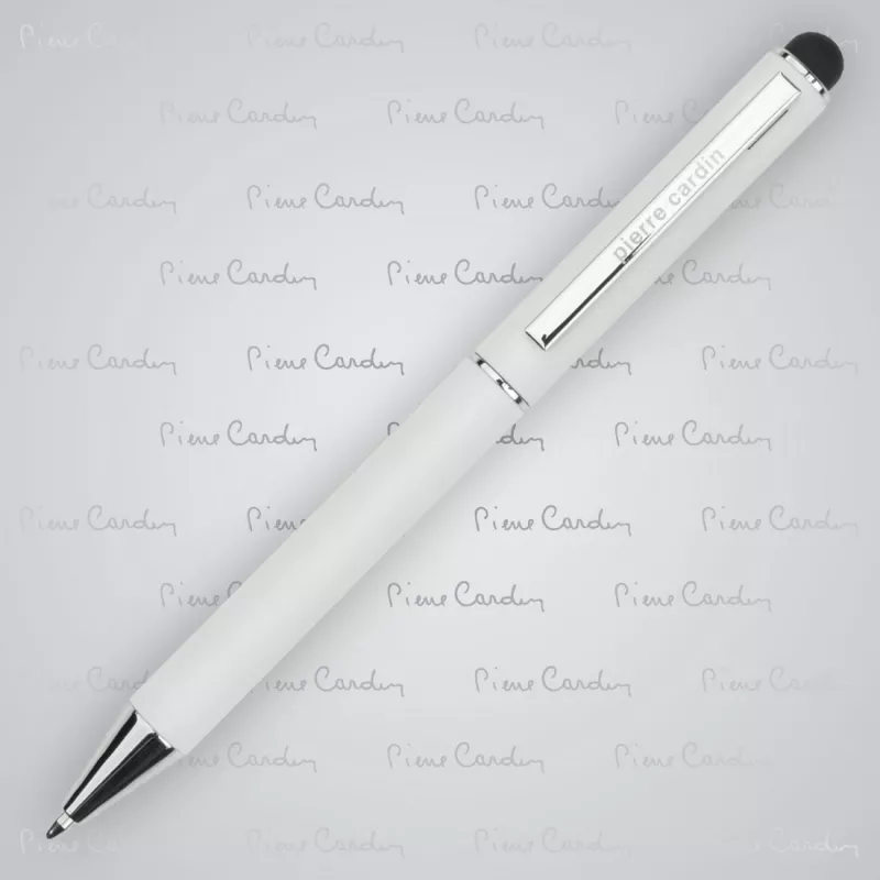 Długopis metalowy touch pen, soft touch CLAUDIE Pierre Cardin - biały (B0102000IP306)