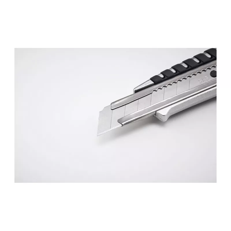 Nóż chowany z aluminium z 8 ostrzami BOWIE - Srebrny (MO6343-14)