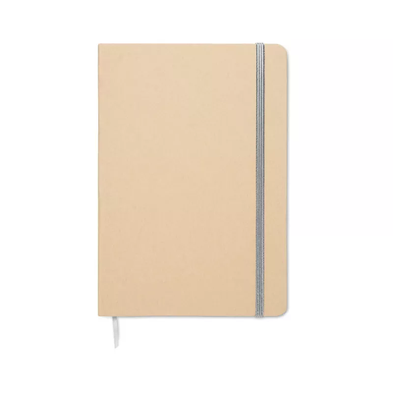 Notes A5 w okładce z kartonu 80 kartek w linię ROUTE - Srebrny (MO2580-14)