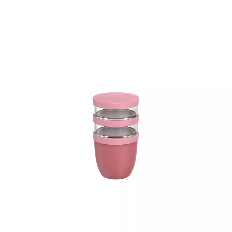 Mepal Ellipse 3-częściowy izolowany pojemnik na lunch o pojemności 500 ml + 2 x 200 ml - Mauve (11314336)