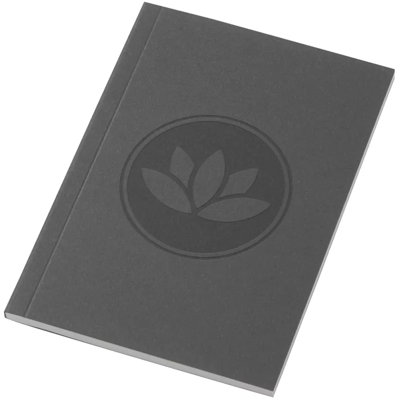 Notatnik A6 Novella Austen z miękką okładką z materiału z recyklingu, 50 kartek - Ciemnografitowy (21026390)