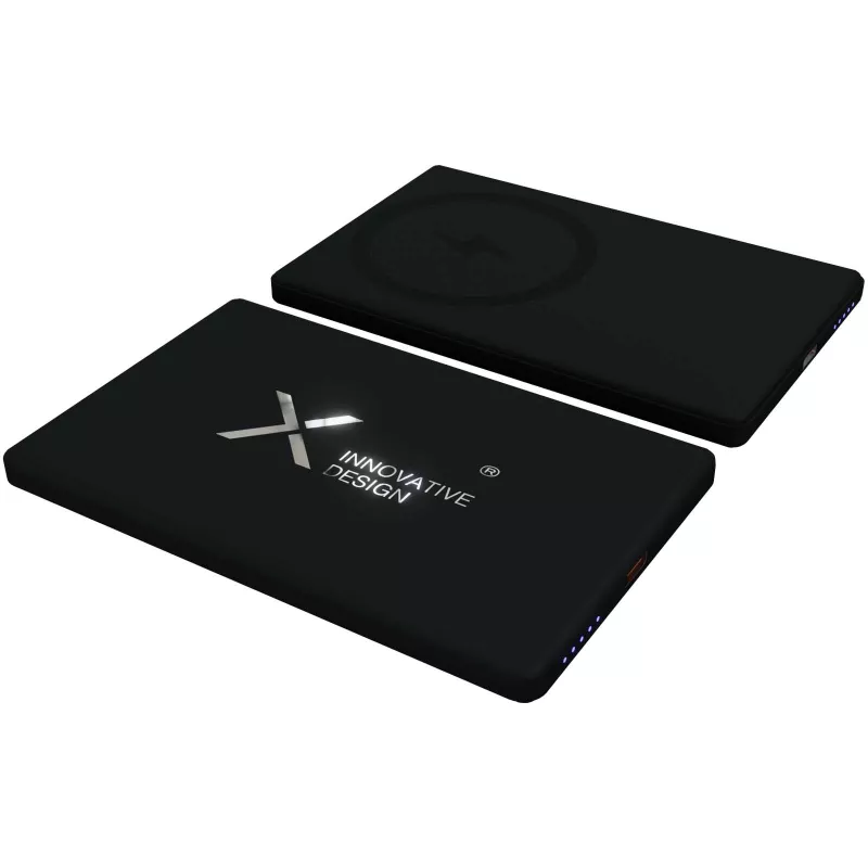 SCX.design P22 bardzo smukły magnetyczny powerbank o pojemności 5000 mAh - Czarny (2PX18490)