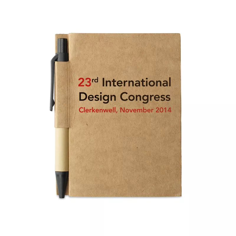 Notes z długopisem 80 kartek w linię CARTOPAD - Czarny (MO7626-03)