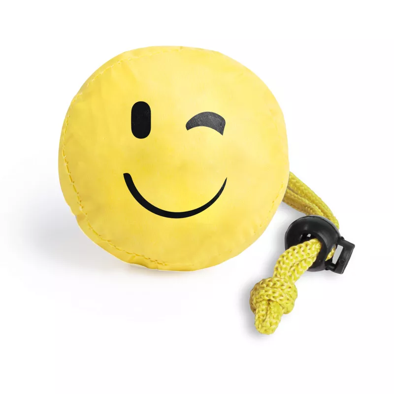 Składana torba na zakupy "buźka" Sukrem - żółty (AP781407-B)
