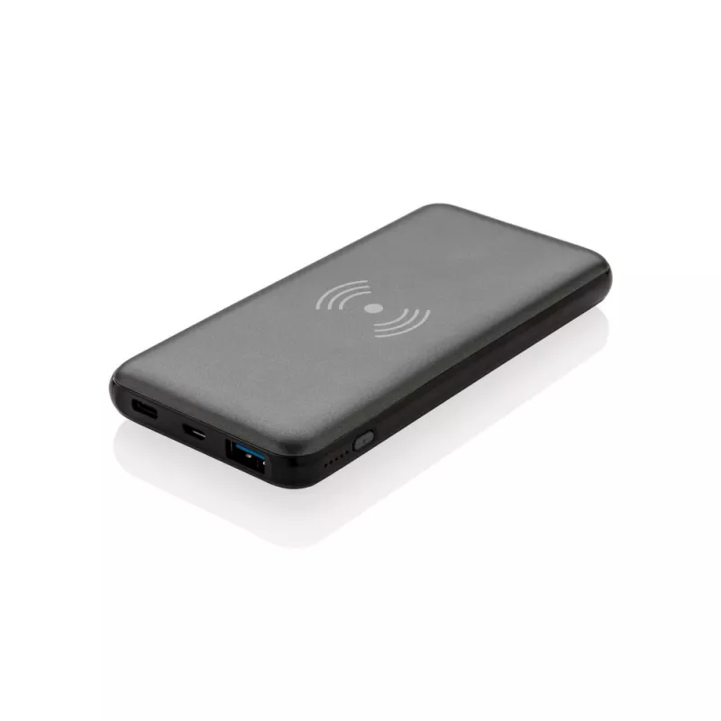 Bezprzewodowy power bank 10000 mAh z PD - szary (P322.142)