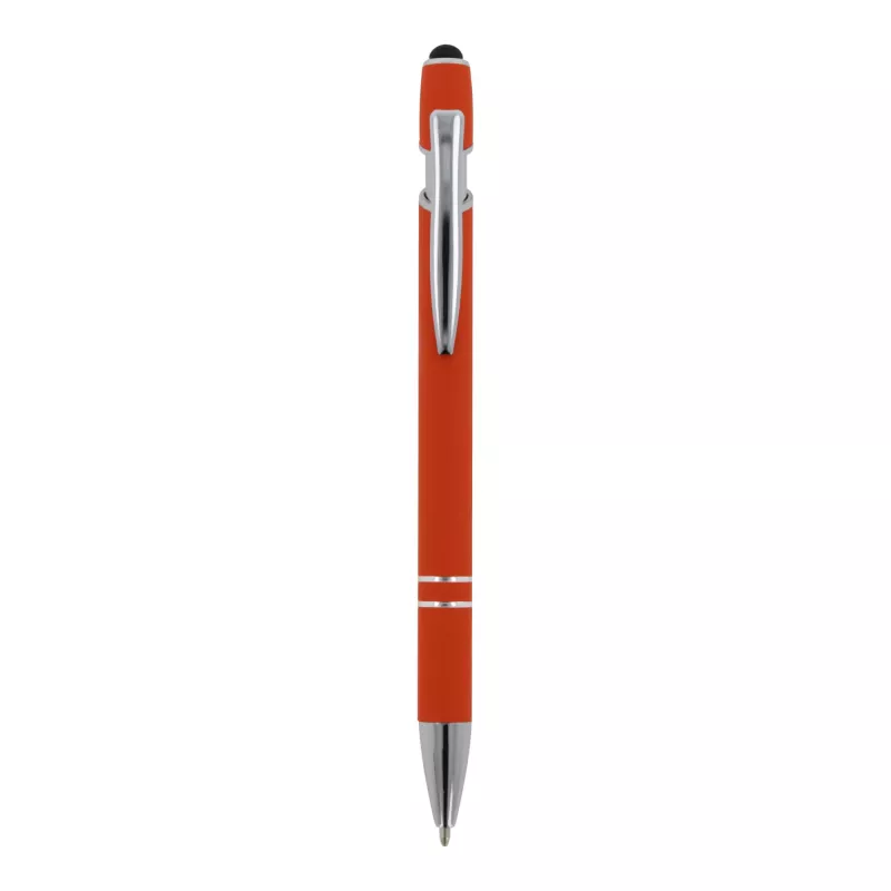 Długopis metalowy gumowany Paris - pomarańczowy (LT87782-N0026)