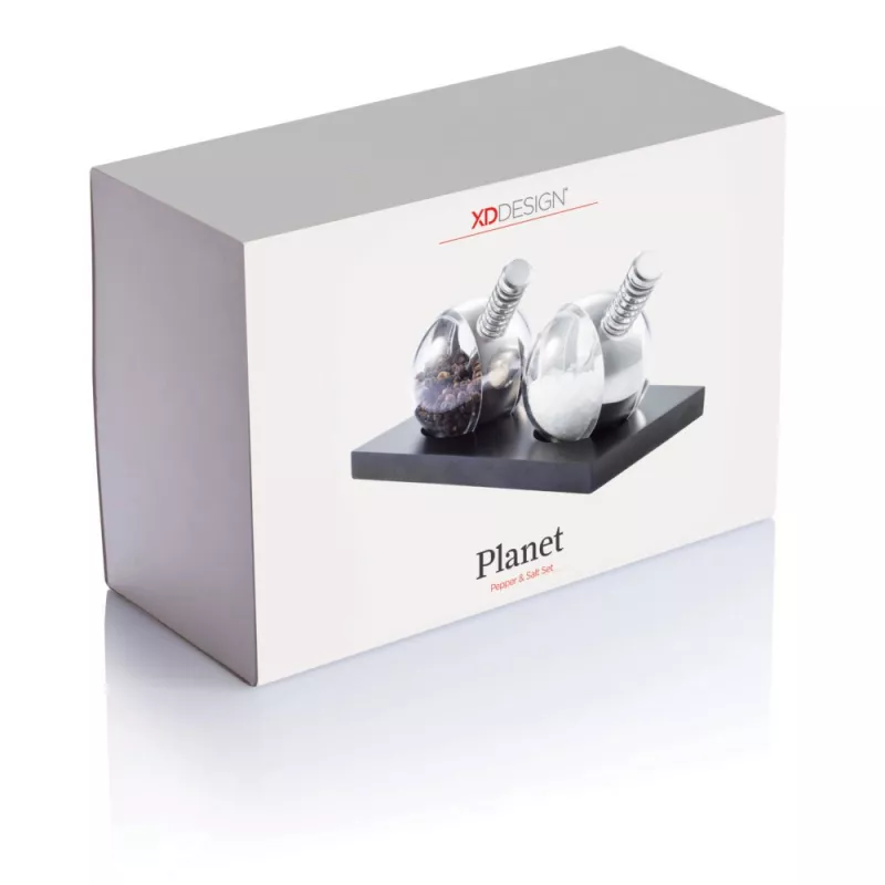 Zestaw do soli i pieprzu Planet - czarny (P262.340)