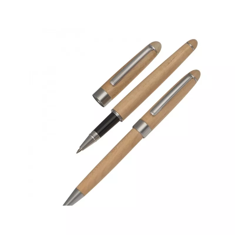 Zestaw piśmienny drewniany INDIANAPOLIS - brązowy (061401)