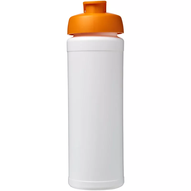 Bidon Baseline® Plus o pojemności 750 ml z wieczkiem zaciskowym i uchwytem - Biały-Pomarańczowy (21007407)