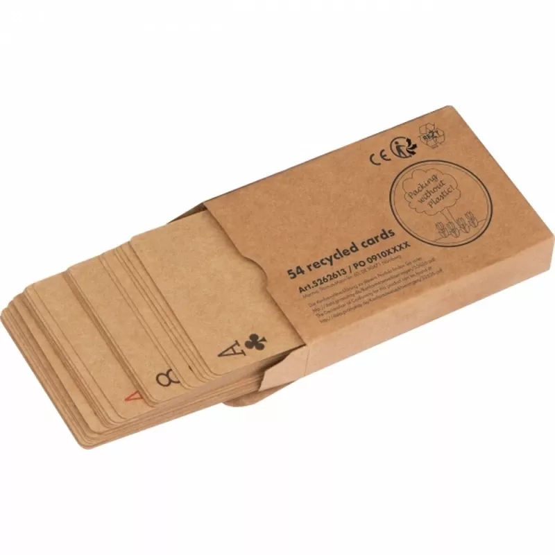 Talia kart z papieru z recyklingu NEW CASTLE - beżowy (262613)