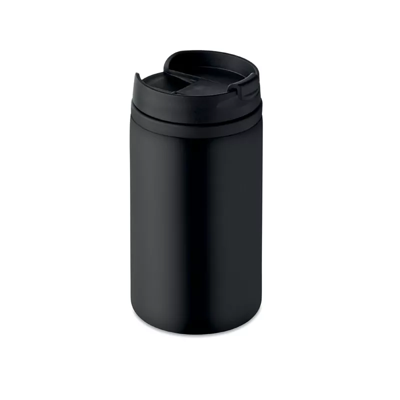Kubek stalowy dwuścienny 250 ml FALUN - Czarny (MO9246-03)
