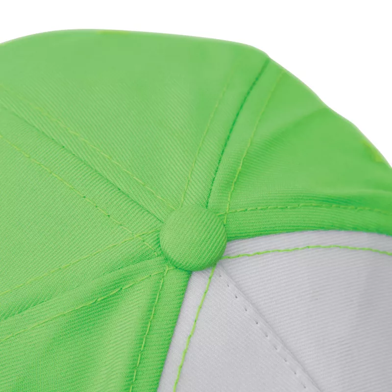 5 segmentowa czapka - biały, zielony (56-0701802)