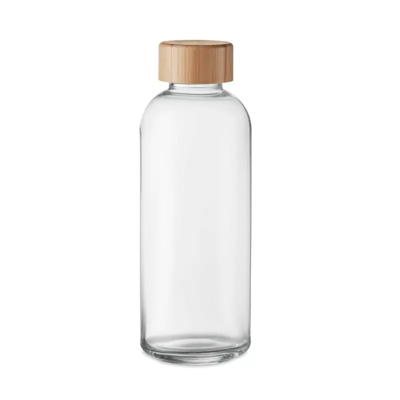 Butelka szklana 650 ml z bambusową pokrywką FRISIAN - Przezroczysty (MO6426-22)