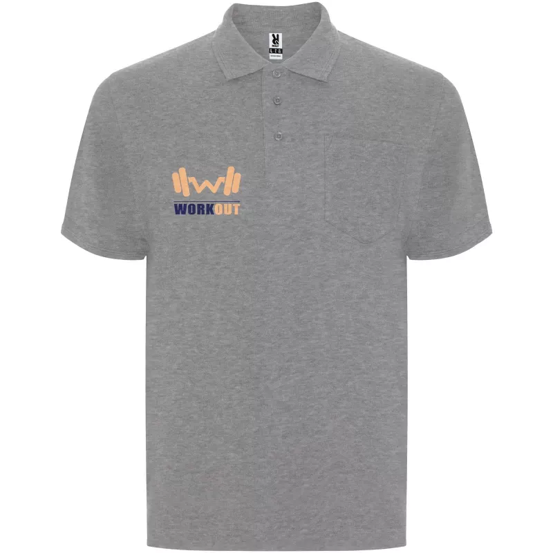 Centauro Premium koszulka polo unisex z krótkim rękawem - Marl Grey (R6607-MARLGREY)