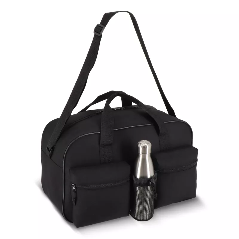 Torba sportowo-podróżna R-PET 600D 46 x 21 x 27,5 cm 25 l - czarny (LT95367-N0002)