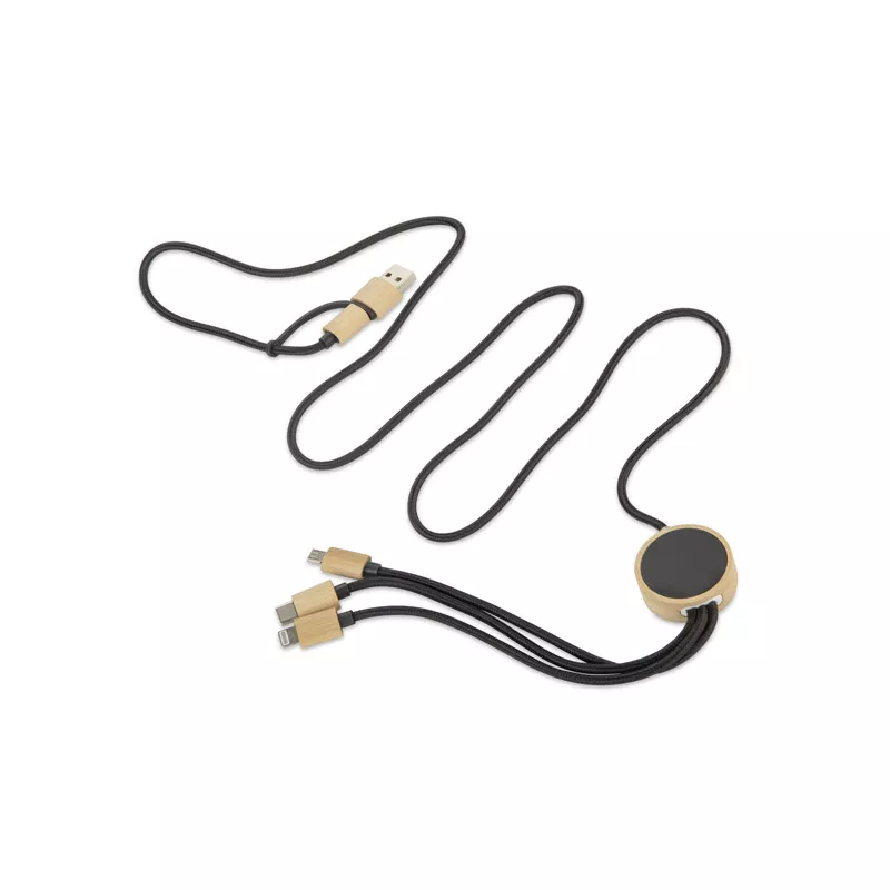 Kabel USB 4 w 1 GLOWIK - czarny (09187-02)