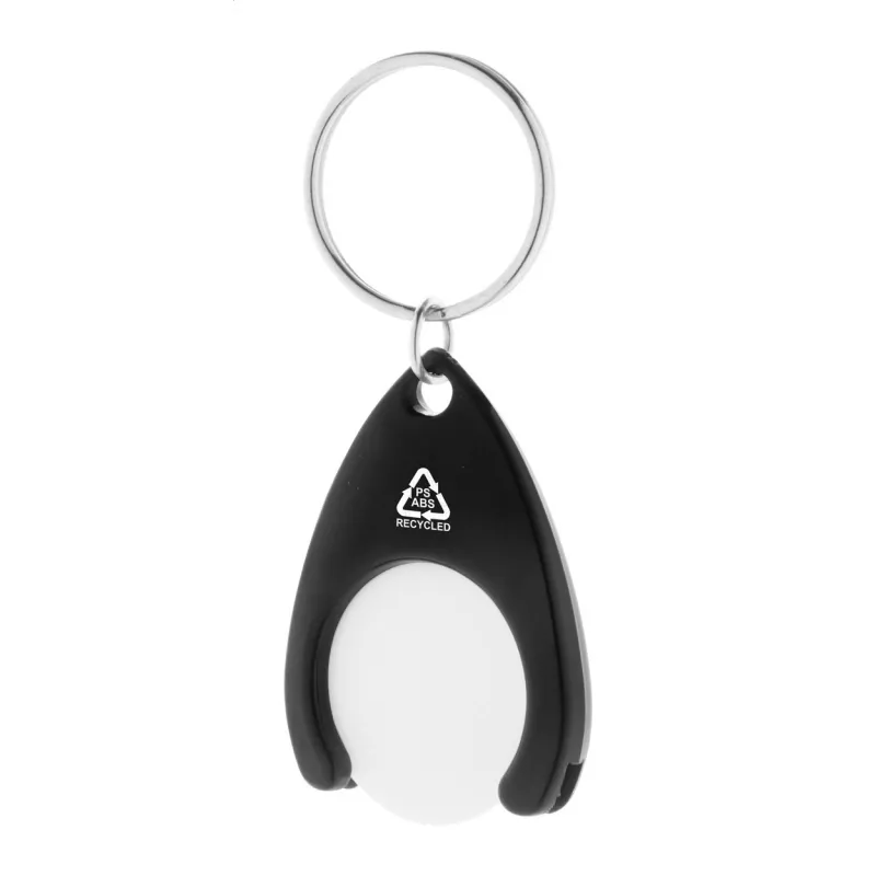 Brelok z żetonem do wózka RPET Neppy - czarny (AP874021-10)