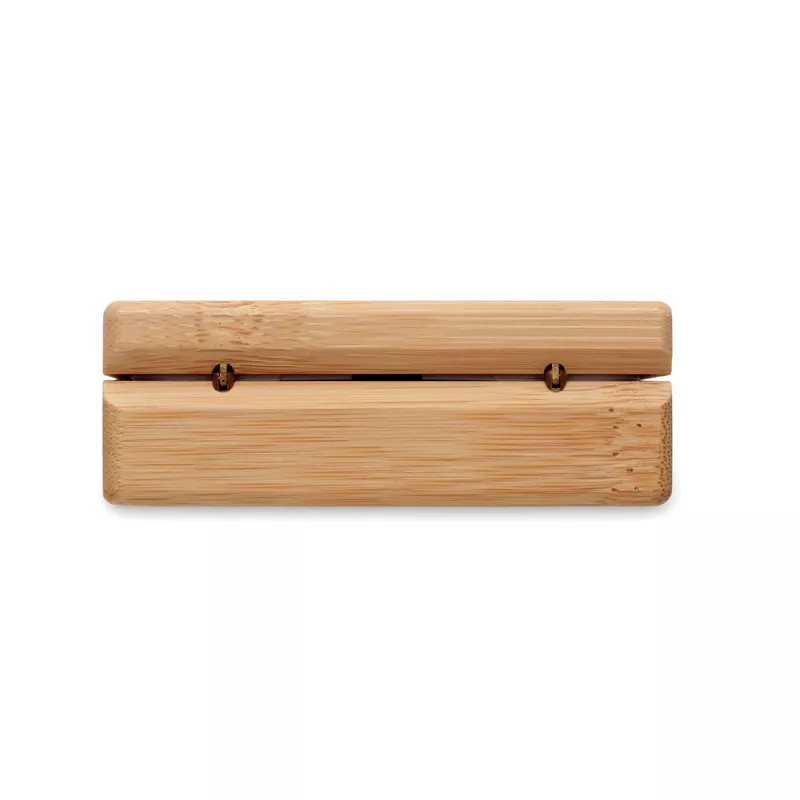 Słuchawki TWS w bambusowym etui z powerbankiem OREBAM - Drewna (MO2303-40)
