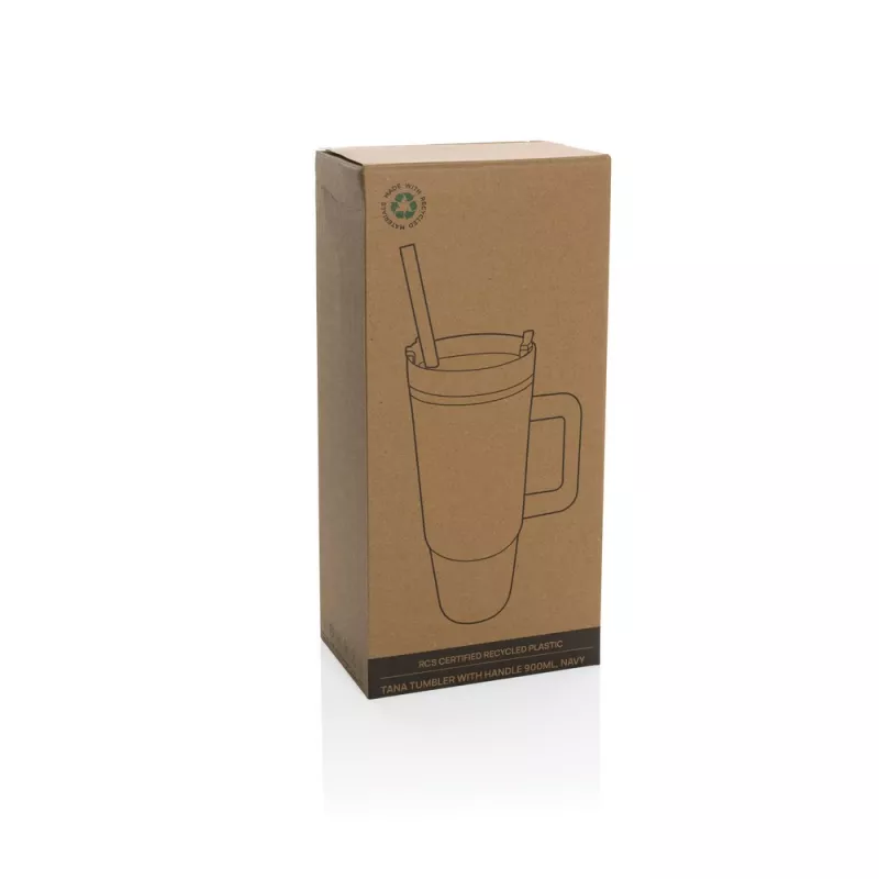 Kubek podróżny 900 ml Tana, plastik z recyklingu - granatowy (P437.100)