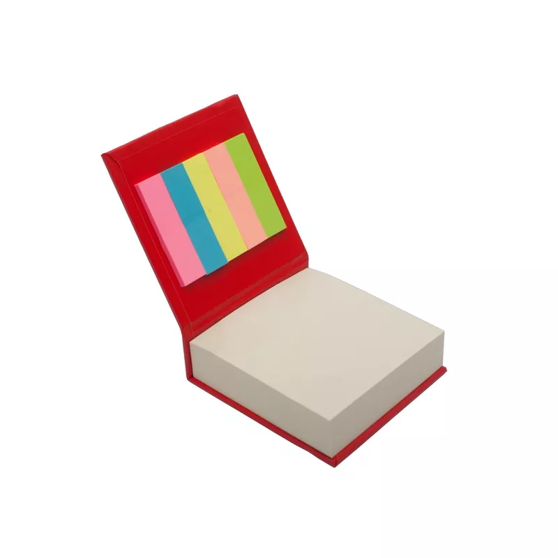 Blok z karteczkami do notatek i do zaznaczania - czerwony (R73674.08)