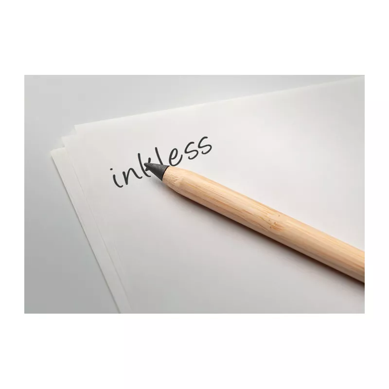 Ołówek wieczny bambusowy z gumką INKLESS PLUS - Drewna (MO6493-40)
