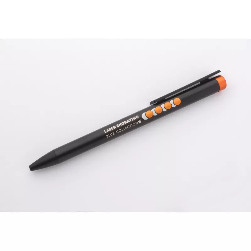 Długopis metalowy ALI z dwukolorowym grawerem - pomarańczowy (19646-07)