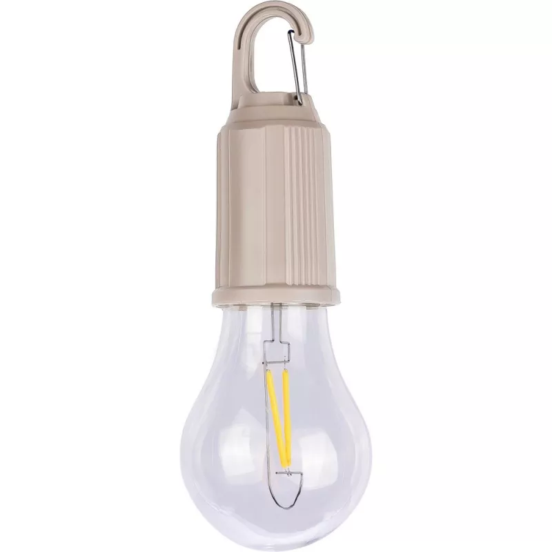 Wisząca lampka "żarówka", karabińczyk - beżowy (VA439-20)