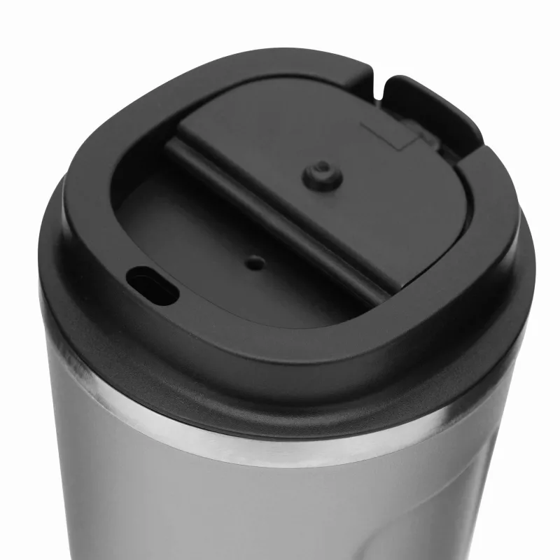 Podróżny kubek termiczny COFFEE TIME - szary (56-0304537)