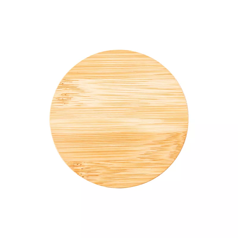 Kubek ceramiczny z bambusową przykrywką - biały (R85309.06)