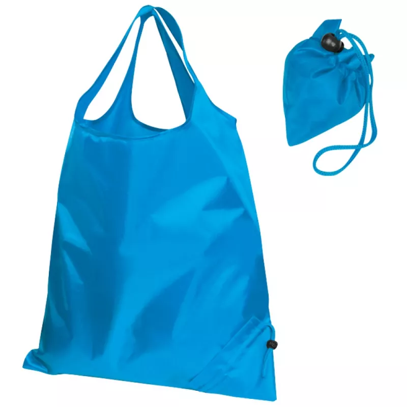 Składana torba poliestrowa na zakupy - jasnoniebieski (6072424)