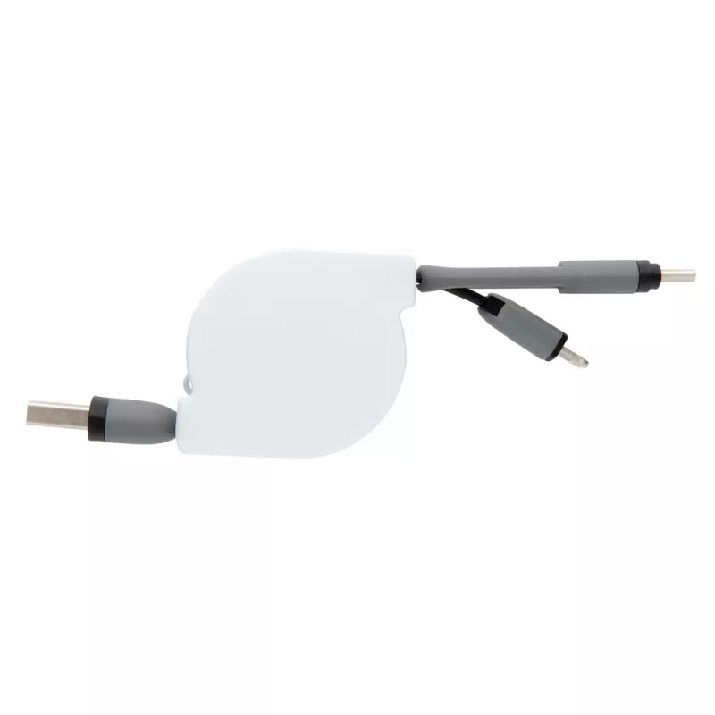 Zwijany kabel do ładowania i synchronizacji 3 w 1 - czarny (P302.221)