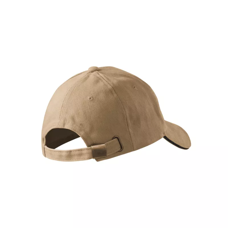 Reklamiowa czapka z daszkiem Malfini SANDWICH 6P 306 - Piaskowy (ADLER306-PIASKOWY)
