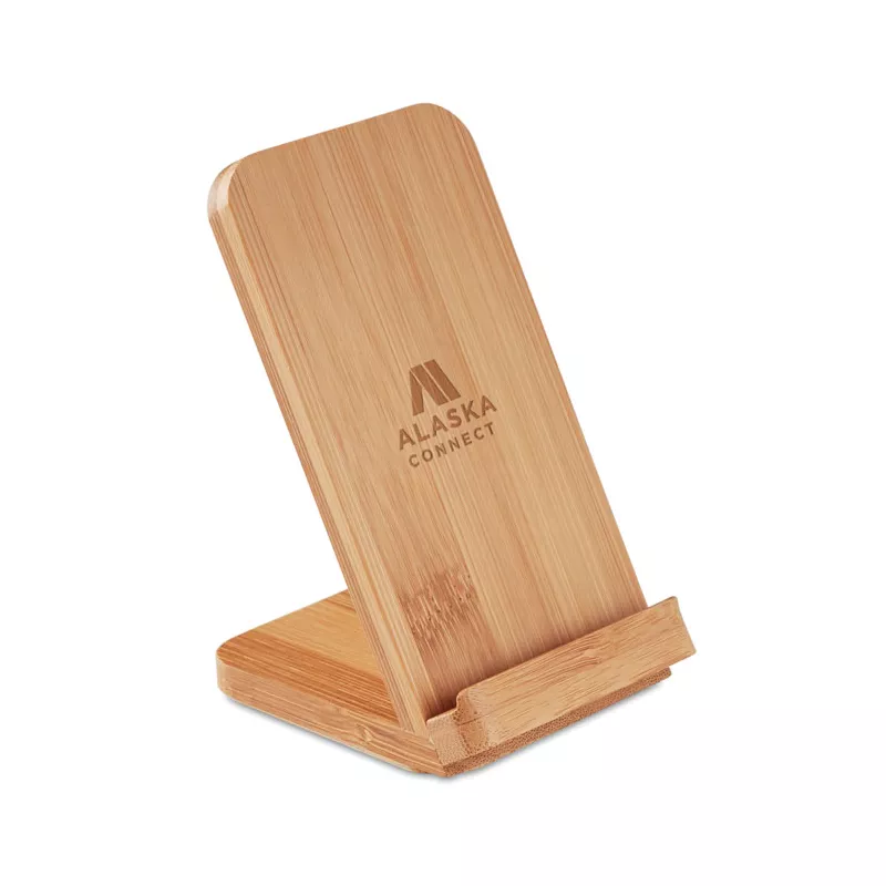 Ładowarka ze stojakiem 15W WIRESTAND - Drewna (MO9692-40)