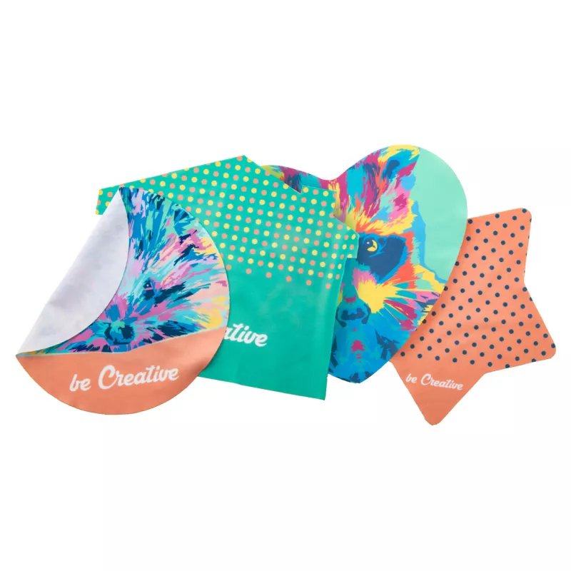 Ściereczka do okularów 180 g/m² - różne kształty Creaclean - biały (AP718083-A)