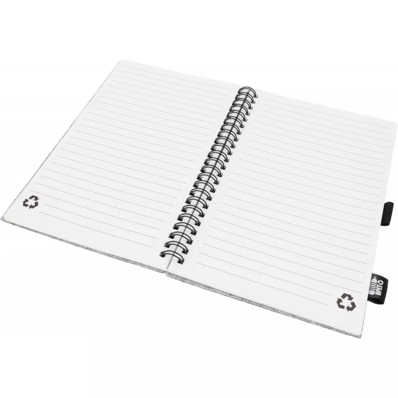 Notatnik A5 w linie BRENDA - szary (2374407)