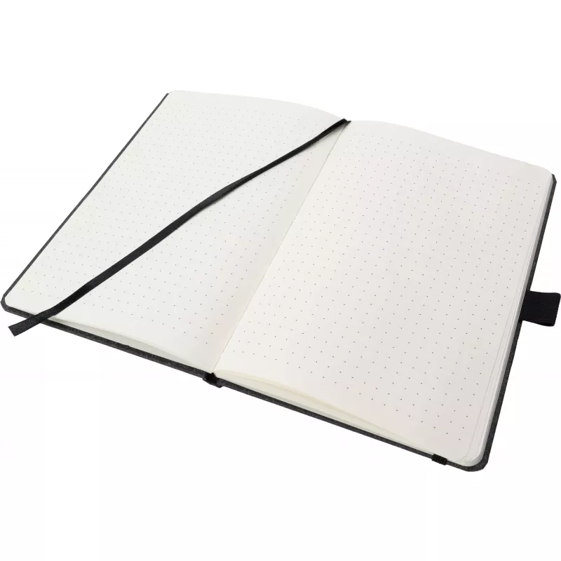 Notatnik A5 w kropki z papieru z recyklingu AGNESE - czarny (2179903)